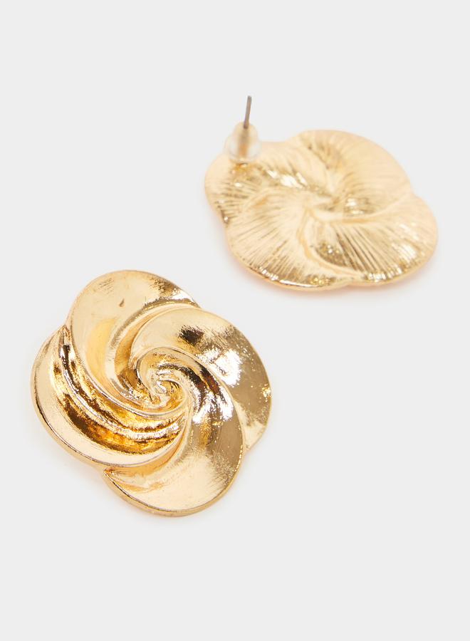 ستايلي أقراط دبوسية بتصميم حلزوني - Image 1